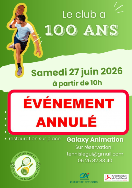 Affiche fete 100 ans Tennis annulation copie